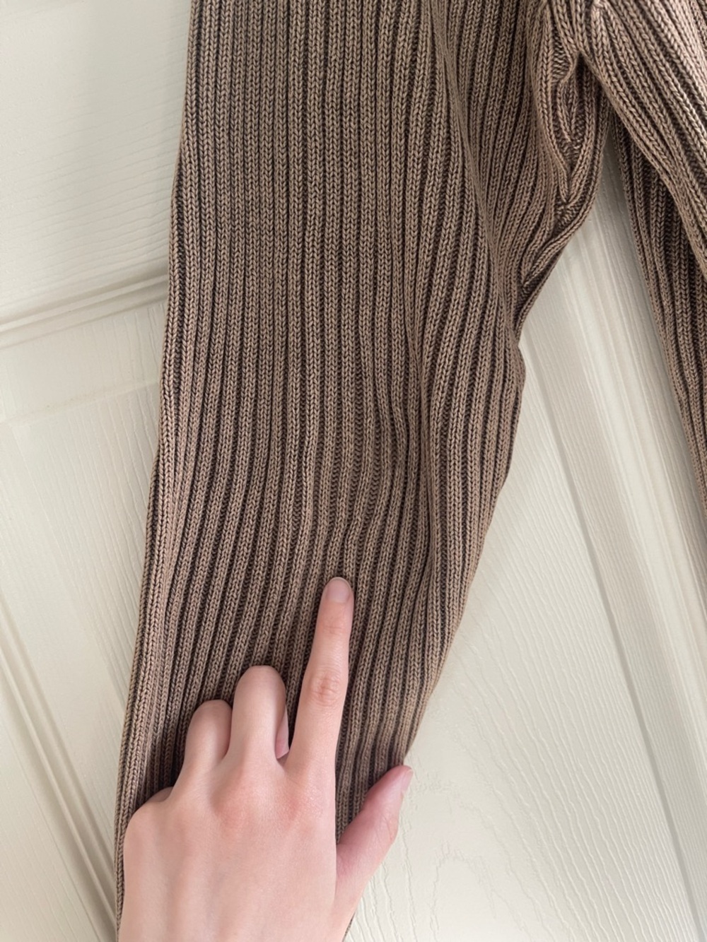 Men  Ribbed Crewneck Sweater - Brown - Picture 5 of 5